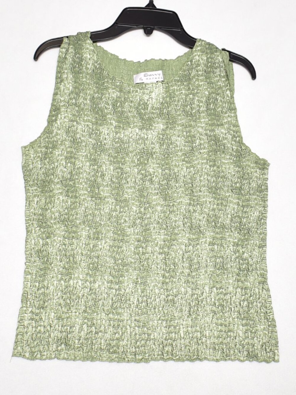 Savvy by Rafael Textured Tank Top Size Medium Green